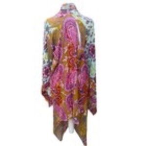NWOT Free People Little Wing Mix Print Kimono Boho Duster Robe OS Paisley